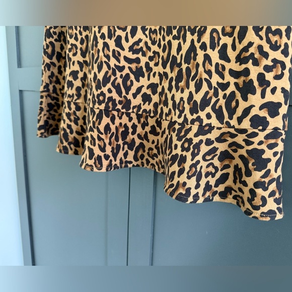 Lands End Leopard Print Short Sleeve Shift Dress • Small 6-8 - Picture 8 of 9